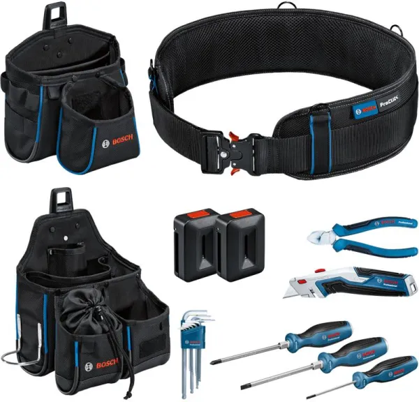 Cinturón de herramientas y juego de herramientas manuales Bosch